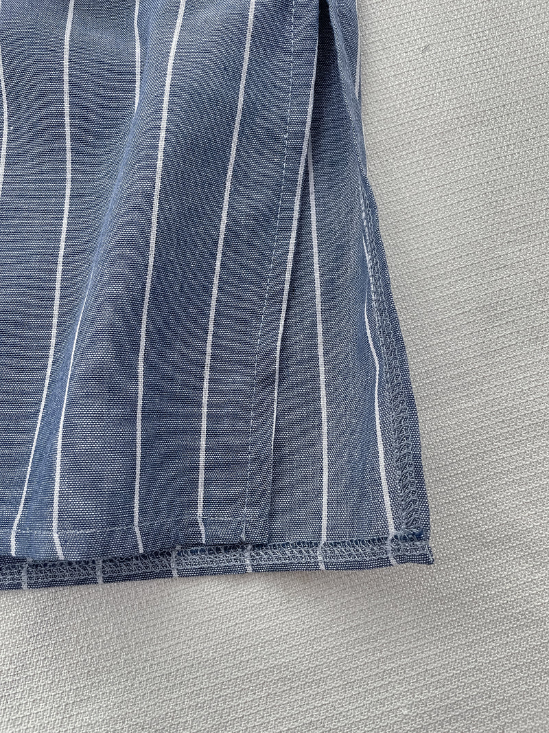 Shirt Stripe Dress 寬鬆微修身感直條紋恤衫裙 （可當外套) / DS1000