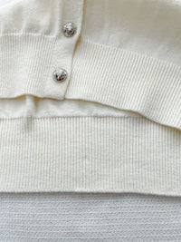 Denim Knit Caridigan 假兩件設計牛仔套頭舒適彈性針織/ TP9187