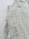 Tweed Vest Dress 十字線棉布寬鬆魚尾吊帶裙/ DS1001 (pre-order white)