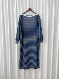 Navy Stripe Dress 法式橫條紋大空間直裙連身裙/ DS1004