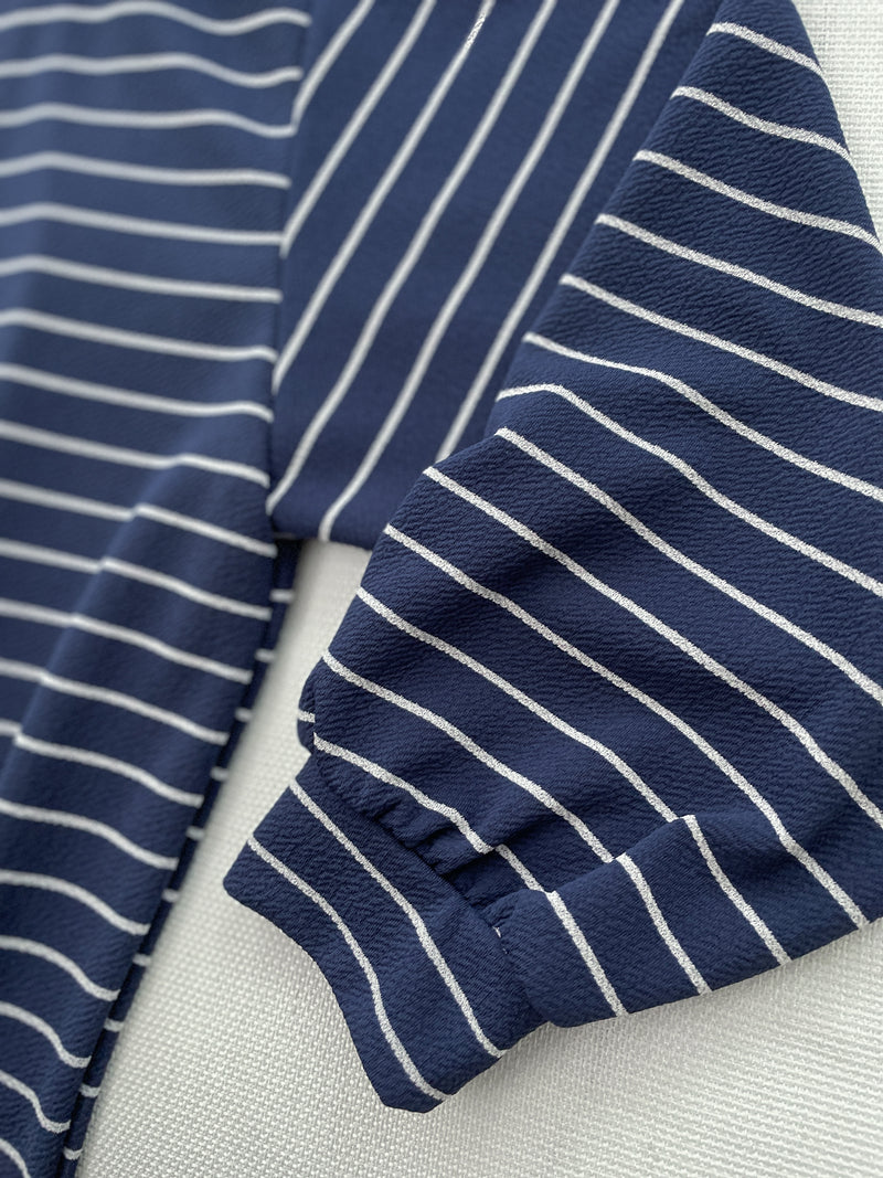 Navy Stripe Dress 法式橫條紋大空間直裙連身裙/ DS1004