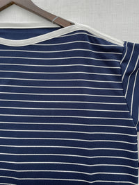 Navy Stripe Dress 法式橫條紋大空間直裙連身裙/ DS1004