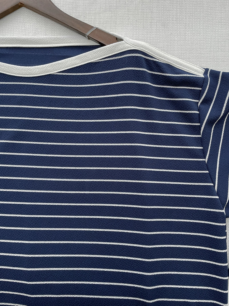 Navy Stripe Dress 法式橫條紋大空間直裙連身裙/ DS1004