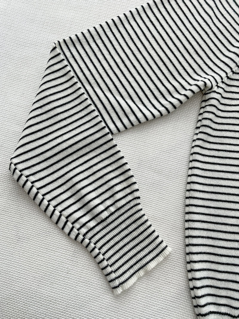 Stripe Set 細條紋彈性針織套裝/ SE8091