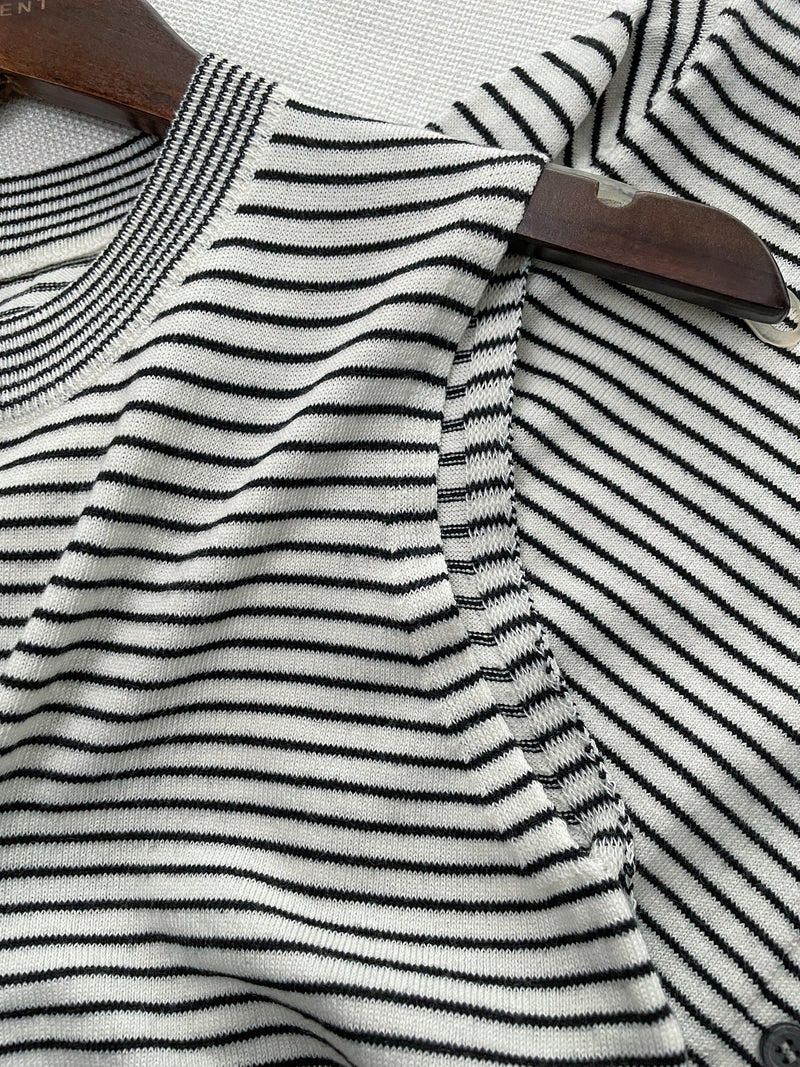Stripe Set 細條紋彈性針織套裝/ SE8091