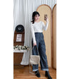 Floral Pattern Pants 花束印花牛仔色西褲/ PT8439