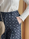 Floral Pattern Pants 花束印花牛仔色西褲/ PT8439