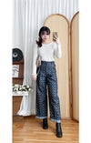 Floral Pattern Pants 花束印花牛仔色西褲/ PT8439