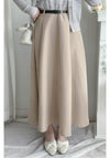 Belt Skirt 簡潔腰帶修腰大A字裙（附送腰帶）/ SK8911