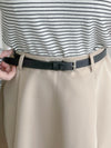 Belt Skirt 簡潔腰帶修腰大A字裙（附送腰帶）/ SK8911
