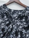 Alice Floral Dress 水彩印花疊V領雪紡層次連身裙/ DS1002 (pre-order white)