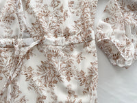 Alice Floral Dress 水彩印花疊V領雪紡層次連身裙/ DS1002 (pre-order white)