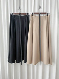 Belt Skirt 簡潔腰帶修腰大A字裙（附送腰帶）/ SK8911