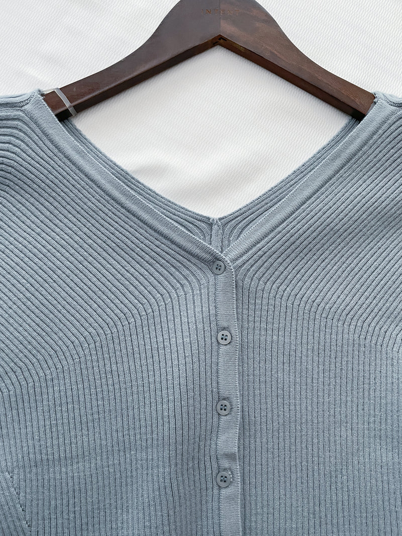 V Collar Knit 雙面V領顯瘦微修腰針織衫/ TP9191
