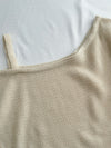 Crop Knit Top 短版斜肩設計吊帶針織/ TP9194