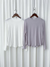CottonFlower Top 百搭極舒適修身舒適彈性上衣/ TP9188 （pre-order lavender)