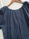 Moonlight Navy Dress 特色鈕扣設計修腰連身裙/ DS1008