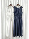 Square Collar Vest Dress 方領口單排鈕扣設計背心連身裙/ DS1012
