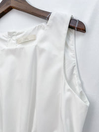 Square Collar Vest Dress 方領口單排鈕扣設計背心連身裙/ DS1012