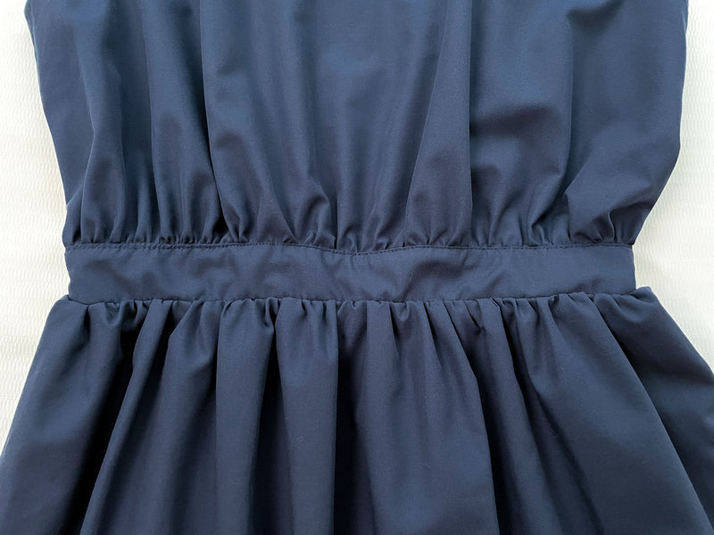 Square Collar Vest Dress 方領口單排鈕扣設計背心連身裙/ DS1012