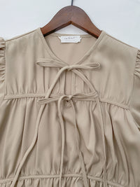 Ribbon Dress 蝴蝶綁帶設計隨性膝上連身裙/ DS1013