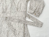 Firework Dress 花火線條雪紡金鈕扣連身裙/ DS1016