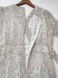 Firework Dress 花火線條雪紡金鈕扣連身裙/ DS1016