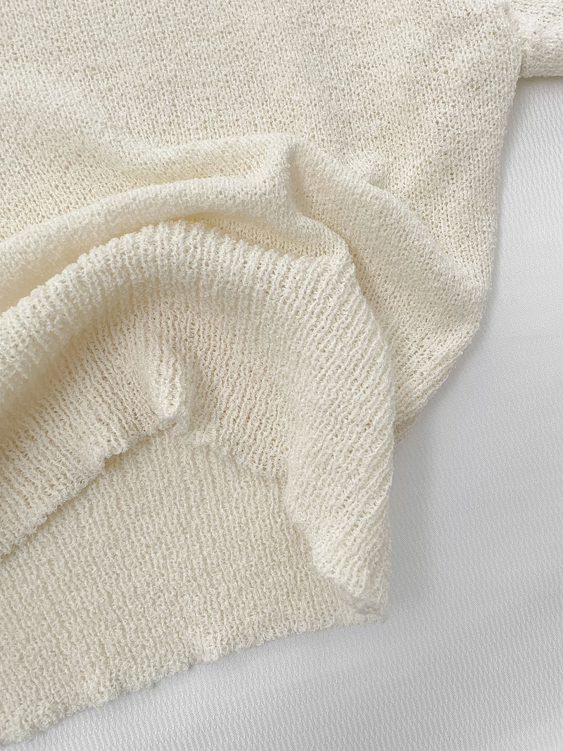 V Collar marshmallow Top 輕軟棉棉線料彈性V領上衣/ TP9193 （售完即止 不設訂貨）