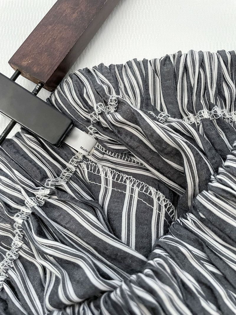 Stripe Dress 完美修肉直條紋口袋傘裙/ SK8912 (不設訂貨 售完即止）