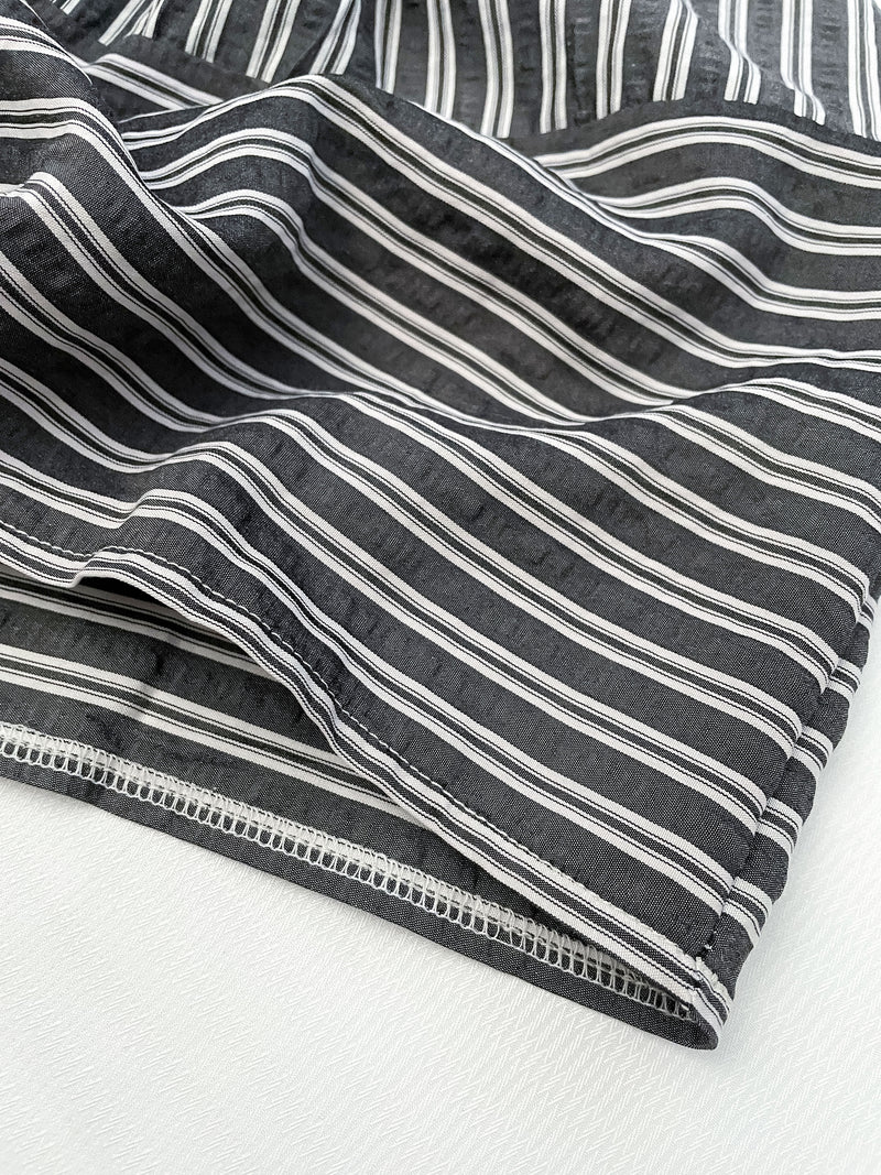 Stripe Dress 完美修肉直條紋口袋傘裙/ SK8912 (不設訂貨 售完即止）