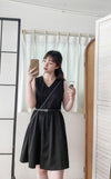 (腰 33"）Vest 不規則金屬扣腰帶口袋背心裙, Dress/ DS9506 (black sold out)