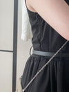 (腰 33"）Vest 不規則金屬扣腰帶口袋背心裙, Dress/ DS9506 (black sold out)