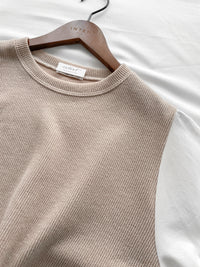 Spliced French Set 恤衫拼針織裙子兩件套/ DS1014