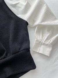 Spliced French Set 恤衫拼針織裙子兩件套/ DS1014