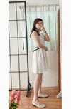 (腰 33"）Vest 不規則金屬扣腰帶口袋背心裙, Dress/ DS9506 (black sold out)