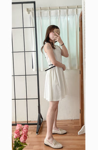 (腰 33"）Vest 不規則金屬扣腰帶口袋背心裙, Dress/ DS9506 (black sold out)
