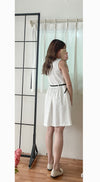 (腰 33"）Vest 不規則金屬扣腰帶口袋背心裙, Dress/ DS9506 (black sold out)