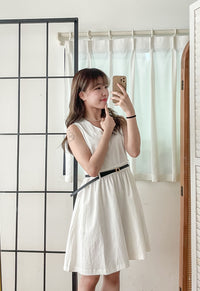 (腰 33"）Vest 不規則金屬扣腰帶口袋背心裙, Dress/ DS9506 (black sold out)