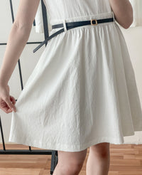 (腰 33"）Vest 不規則金屬扣腰帶口袋背心裙, Dress/ DS9506 (black sold out)