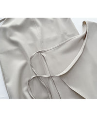 Vest Dress 可拆式腰帶中車線平領吊帶連身裙/ DS1017 (pre-order ivory 11月24截單)