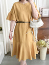 Ruffle Dress 法式荷葉設計幾何領口連身裙/ DS9945 (pre-order)