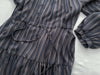 French Stripe Dress 全裡布藍灰色法式直紋綁帶連身裙/ DS1018 (韓國已停售)