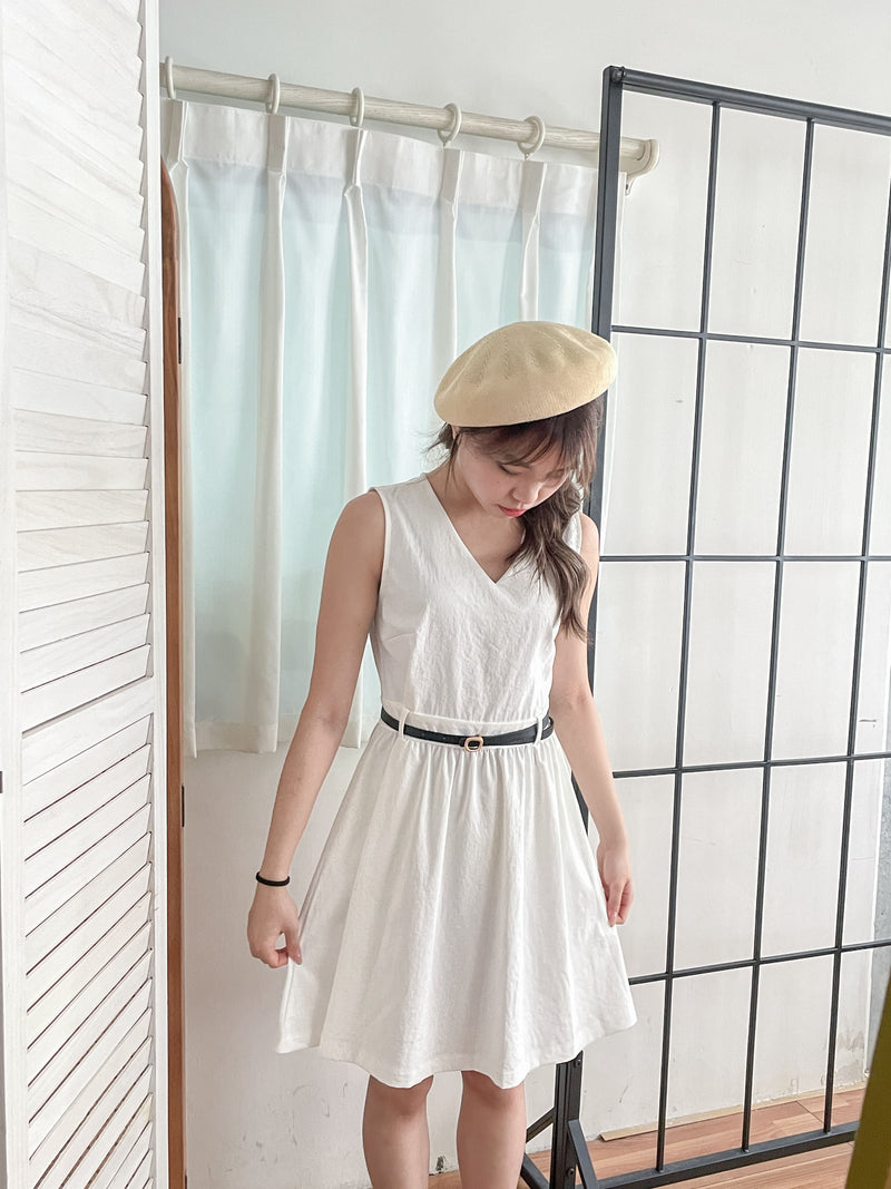 (腰 33"）Vest 不規則金屬扣腰帶口袋背心裙, Dress/ DS9506 (black sold out)