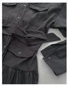 Charlotte Dress 一物兩用可綁腰口袋恤衫裙/ DS1019 (pre-order 11月24截單)