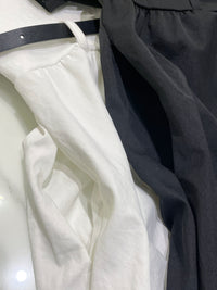 (腰 33"）Vest 不規則金屬扣腰帶口袋背心裙, Dress/ DS9506 (black sold out)