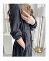 Charlotte Dress 一物兩用可綁腰口袋恤衫裙/ DS1019 (pre-order 11月24截單)