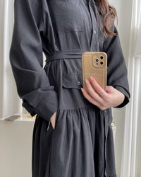 Charlotte Dress 一物兩用可綁腰口袋恤衫裙/ DS1019 (pre-order 11月24截單)