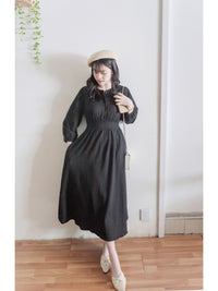 Checked Fabric Dress 日常防皺格紋顯瘦腰封口袋傘裙/ DS9823 (pre-order 3月5截單)