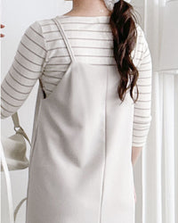 Floral Stripe Top 法式橫條紋花形小洞舒適上衣/ TP9190