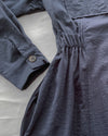 Trench Coat Dress 彈性束腰顯鎖骨風衣或連身裙/ DS1023 (pre-order navy 11月24截單)